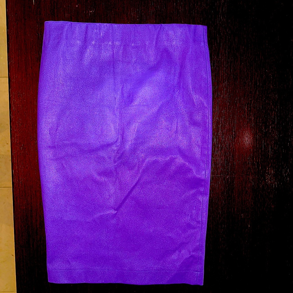Luscious purple  lamb skin skirt… ohh la la from Paris!